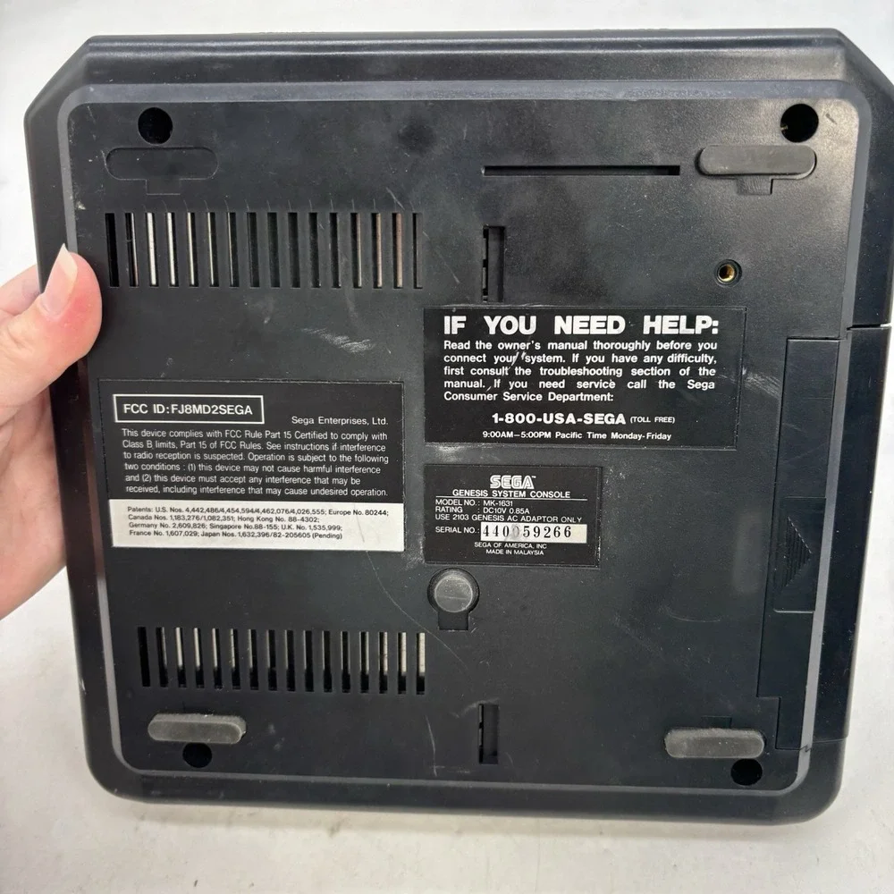 Sega Genesis Model 2 MK-1631 Console Only | FOR PARTS or REPAIR Untested